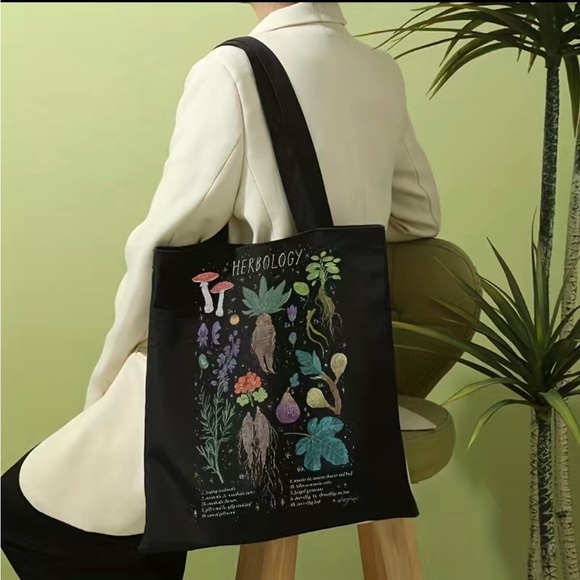 Mandela Grass Print Canvas Tote Shoulder Bag Travel Work Multi-Purpose Grocery - Picture 1 of 5